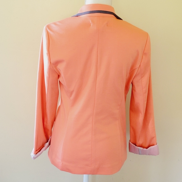 Ellen Tracy coral ponte blazer size small - Picture 5 of 8